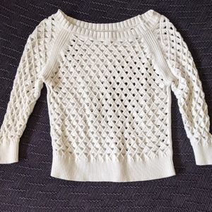 AEO white knitted sweater XS